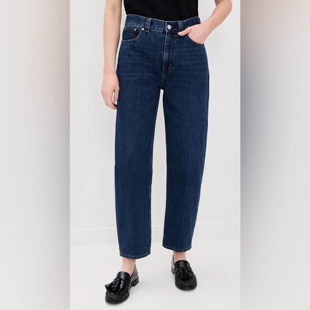 🌺LA LIGNE HIGH WAISTED DARK WASH STRAIGHT LEG JEANS SIZE 24🌺
